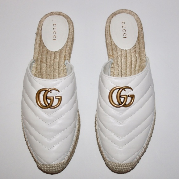 Gucci Shoes - Gucci GG Marmont Matelasse White Espadrilles